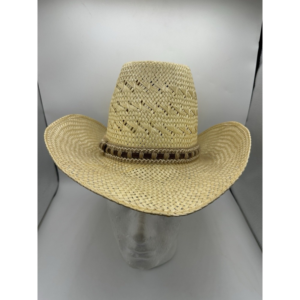Vintage Resistol Stagecoach Straw Cowboy Hat 7 1/8 Western Rancher